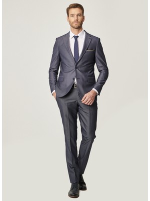 ALTINYILDIZ CLASSICS Erkek Lacivert Ekstra Slim Fit Dar Kesim Su Geçirmez Nano Takım Elbise