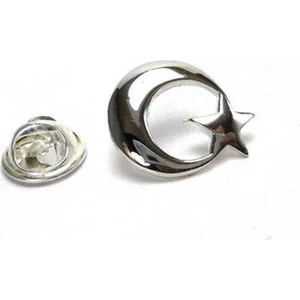 Osmanlı Gümüş Ayyıldız Gümüş Rozet Küçük Boy