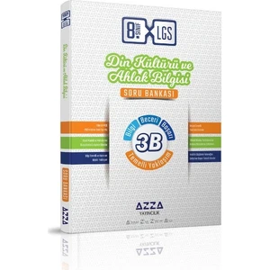 Azza Yayıncılık 8. Sınıf 3B LGS Din Kültürü ve Ahlak Bilgisi Soru Bankası