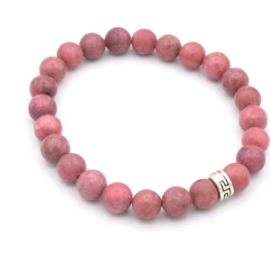 Doğal Rodonit Taşı Bileklik