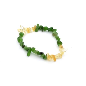 Doğal Kırık Taş Kanada Yeşimi ve Sitrin Taşı Bileklik
