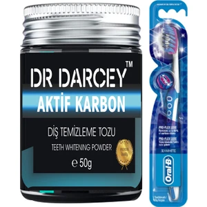 Dr Darcey Aktif Karbon 50 gr Diş Temizleme Tozu + Pro-Flex 3 Boyutlu Beyazlık Luxe