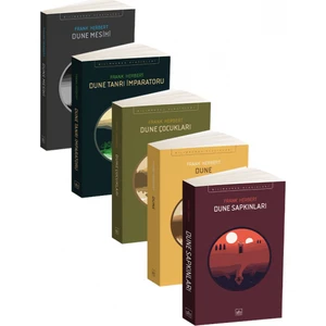 Dune Serisi:Dune Mesihi -Dune Tanrı İmparatoru - Dune Sapkınları -Dune Çocukları - 5 Kitap Set - Frank Herbert