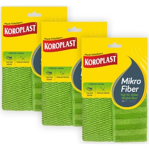 Mikrofiber Yağ - Kir Söker Mutfak Bezi 3'lü