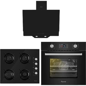 Siyah Cam Ankastre Set (10002 - S 2140 Ce - D016)