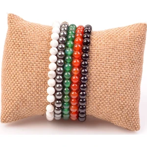 Taş Sandığı Beş Adet Doğal Taş Bileklik / 6 mm
