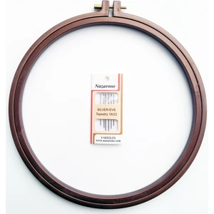 Plastik Vidalı Kasnak Büyük Boy 2no 25 cm + 6'lı Etamin Iğnesi