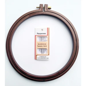 Plastik Vidalı Kasnak Küçük Boy 1 No 19,5 cm + 6'lı Etamin Iğnesi