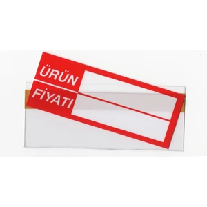 Pvc Arkası Yapışkanlı Raf Önü Etiketliği + Silinebilir Raf Etiketi