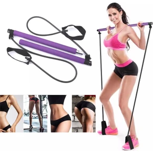 Portable Pilates Studio Jimnastik Lastiği Egzersiz Çubuğu Yoga Plates Spor Kondisyon Direnç Aerobik