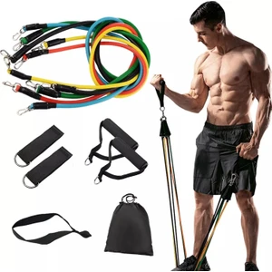 11 Parça Çok Fonksiyonlu Pilates ve Fitness Direnç Lastiğ