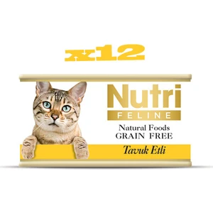 Nutri Feline Tahılsız Tavuk Etli Yaş Kedi Maması 85 gr x 12 Adet