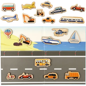 Ahşap Mıknatıslı Trafik Oyun Seti (Mıknatıslı Oyun Alanı)
