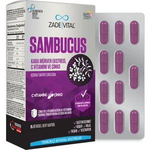 Zade Vital Sambucus Nigra Takviye Edici Gıda 15 Kapsül