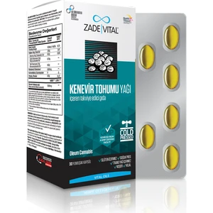 Zade Vital Kenevir Yağı Blister 30 Kapsül