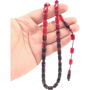 Şamil Tesbih Sistemli Ateş Kehribar Tesbih