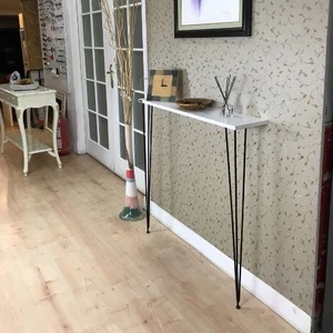 Raf Metal Ayaklı Kalorifer Petek Üstü 100X20 cm Dekoratif Antre Hol Rafı