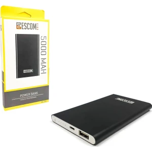 Powerbank 5000 Mah Ince Lithium Escom Gold Epb-1
