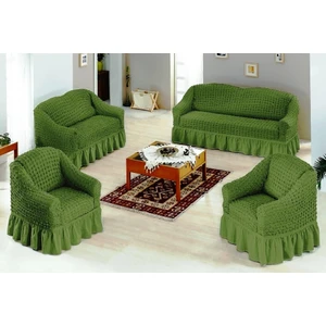 Altın Kelebek Bürümcük Standart Koltuk Örtüsü Takımı (3+2+1+1) - Yeşil