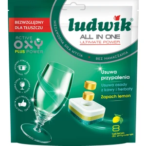 Ludwi̇k Hepsi Bir Arada Ultimate Bulaşık Tableti Limonlu 8 Yıkama