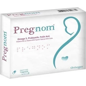 Pregnom Omega 3 Probiyotik Folik Asit 30 Kapsül