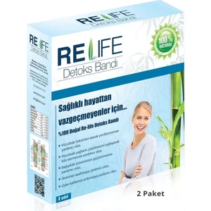 2 Adet x Detoks Ayak Bandı Detoks Bant Re-Life %100 Doğal