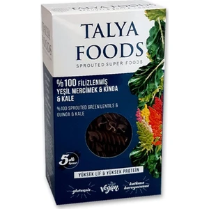 Talya Foods 200 gr Filizlenmiş Yeşil Mercimek Kinoa Makarnası Glütensiz ve Yüksek Lifli