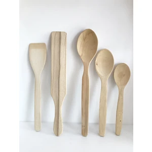 Woodeso3'lü Ahşap Kaşık- Ahşap Spatula - Ahşap Çevirgeç