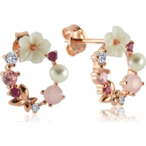 Mia Vento İtalyan Tasarım Soft Çiçekler Flowers Gümüş Küpe