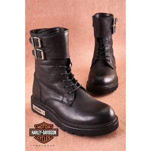 Harley Davidson Aden Black Deri Kadın Bot