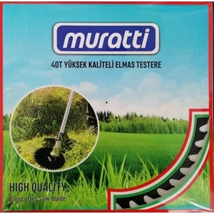 Elmas Daire Bıçak Siyah 255 mm 40 Diş Tırpan Bıçağı