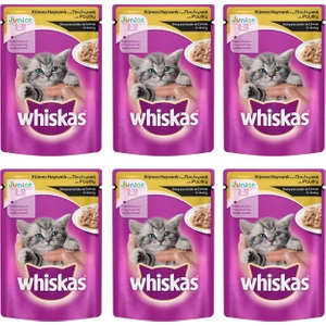 Junior Kümes Hayvanlı Yaş Kedi Maması 100 gr x 6 Adet