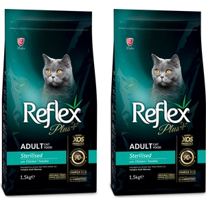 Reflex Plus Sterilised Tavuklu Kısırlaştırılmış Yetişkin Kedi Maması 1.5 kg x 2 Adet