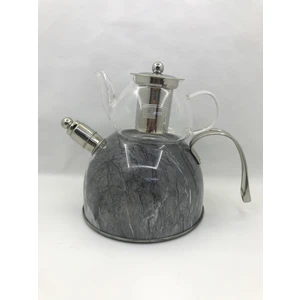 Mermer Desen Düdüklü Çaydanlık