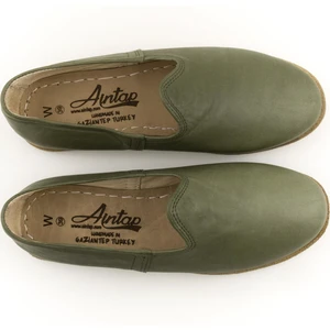 Deri Yeşil Kadın Klasik Gaziantep Yemeni