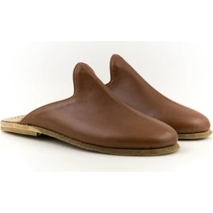 Deri Kahve Kadın Gaziantep Yemeni Terlik