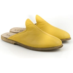 Deri Sarı Erkek Gaziantep Yemeni Terlik