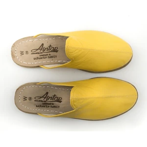 Deri Sarı Kadın Gaziantep Yemeni Terlik