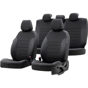 Audi A3 2003-2012 Özel Üretim Koltuk Kılıfı Paris Design Füme - Siyah