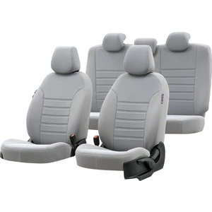 Dacia Logan 2004-2012 5 Kişi Özel Üretim Koltuk Kılıfı Original Design Açık Gri