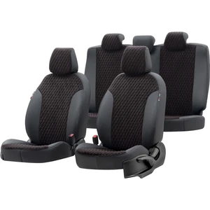 Ford Tourneo Courier 2014-Sonrası Özel Üretim Koltuk Kılıfı Amsterdam Design Tay Tüyü Siyah