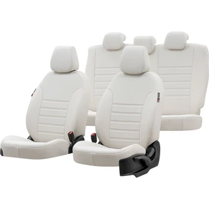Honda Civic 2001-2006 Özel Üretim Koltuk Kılıfı New York Design  Fildişi