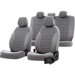 Honda City 2009-2012 Özel Üretim Koltuk Kılıfı Original Design Gri