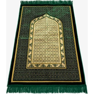 Dodya Seccade  500gr Lüks Pamuk Seccade  Kare Desen  70x110cm  Koyu Yeşil