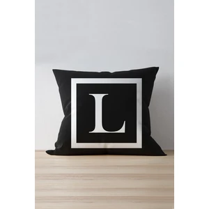 Cango Home Harfli Kırlent Yastık Kılıfı - L Harfi - 43X43 cm