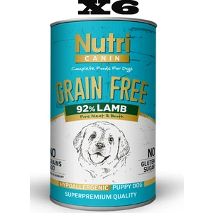 Nutri Canin Tahılsız Kuzu Etli & Tatlı Patatesli Yavru Köpek Konservesi 400 gr x 6 Adet