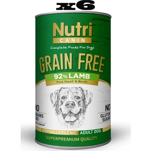 Nutri Canin Tahılsız Kuzu Etli & Tatlı Patatesli Köpek Konservesi 400 gr x 6 Adet