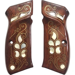 Cz 75, Cz 85 , Cz 75 B, Cz 85 B Özel Seri Lazer Kesim Sedef Kakma Ahşap Kabze MOD40