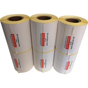 Kalite Barkod  100x120 Termal Etiket  6 Rulo Barkod Etiket