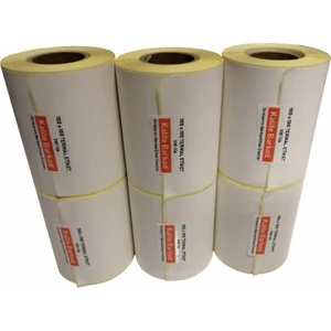 Kalite Barkod  100x100 Termal Etiket  6 Rulo Barkod Etiket